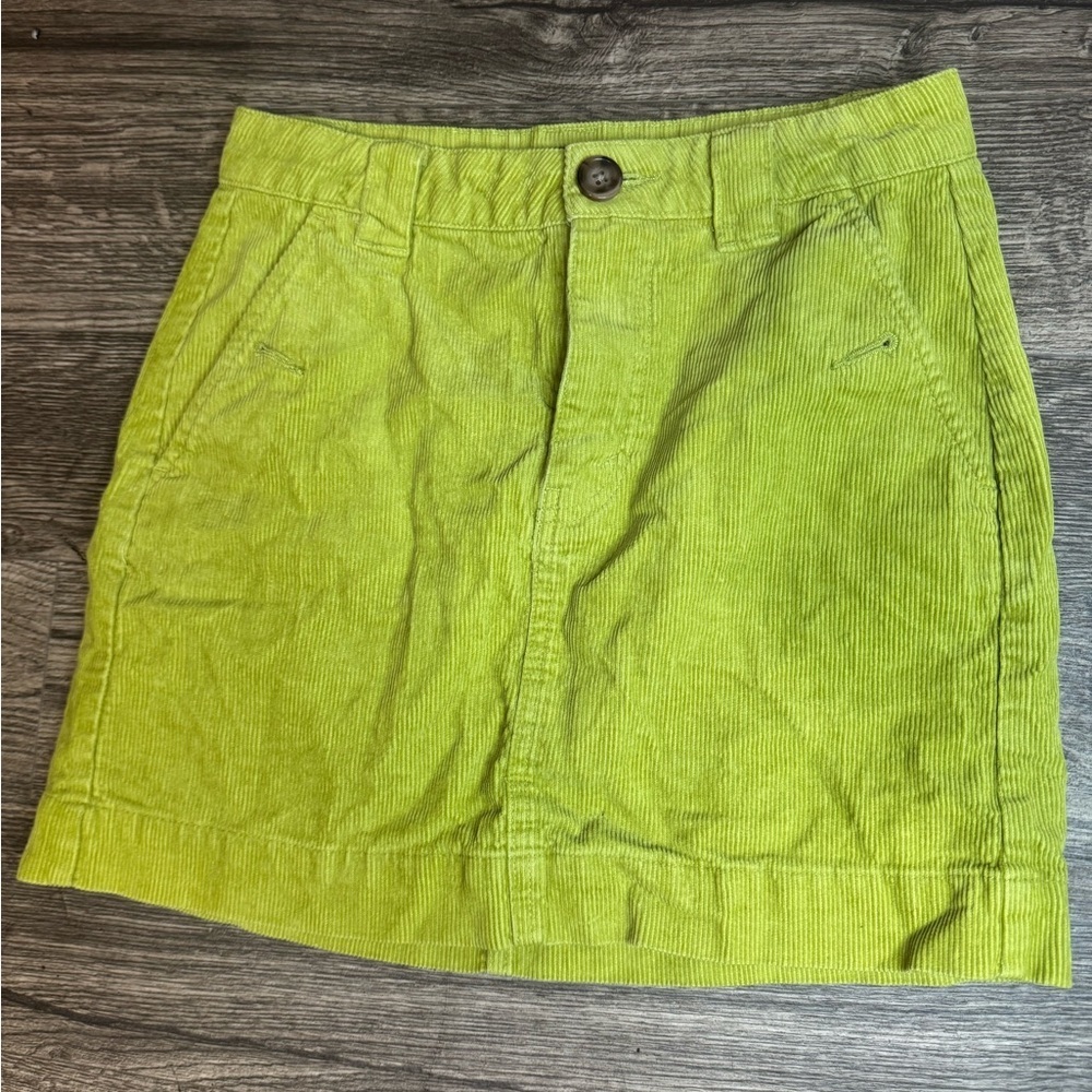 Wild Fable Lime Corduroy Skirt